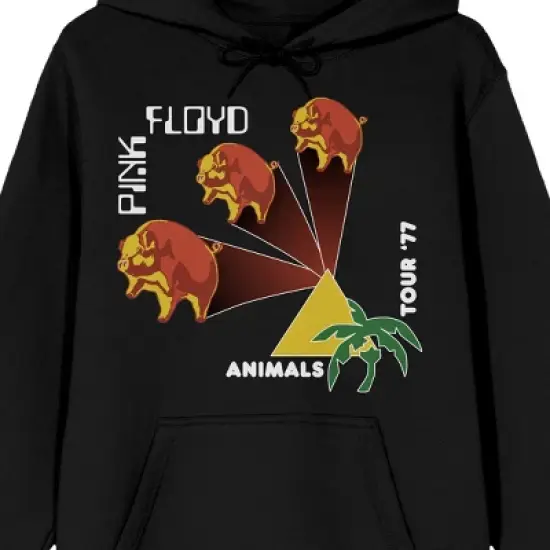 Pink Floyd Animals Tour 77 Long Sleeve Men's Hooded Sweatshirt image {1}
