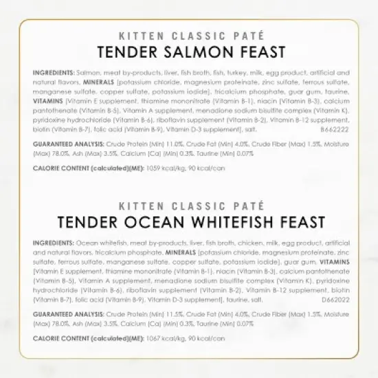 Purina Fancy Feast Tender Seafood, Turkey, Chicken and Salmon Flavor Variety Pack Wet Cat Food - 4.5lbs/24pk image {8}