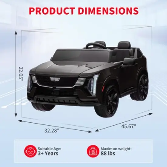 24V Kids Ride on Car Licensed Cadillac 2 Seater Ride on Truck Toy Battery Powered Electric Car for Toddlers image {3}