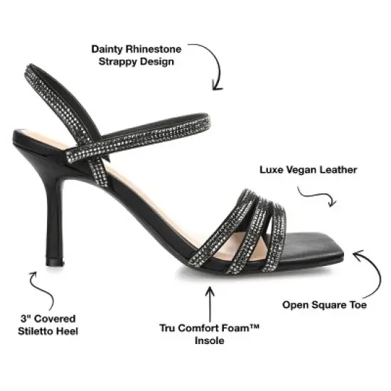Journee Collection Womens Coraa Tru Comfort Foam Open Toe Mid Stiletto Pumps image {7}