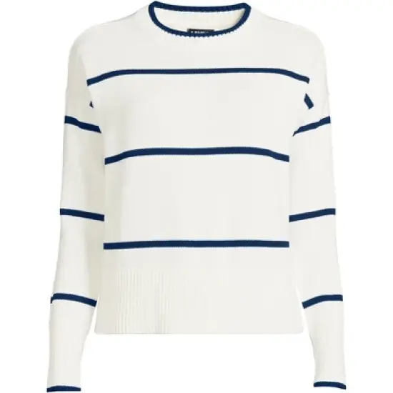 Lands' End Women's Drifter Cotton Easy Fit Crew Neck Sweater image {3}