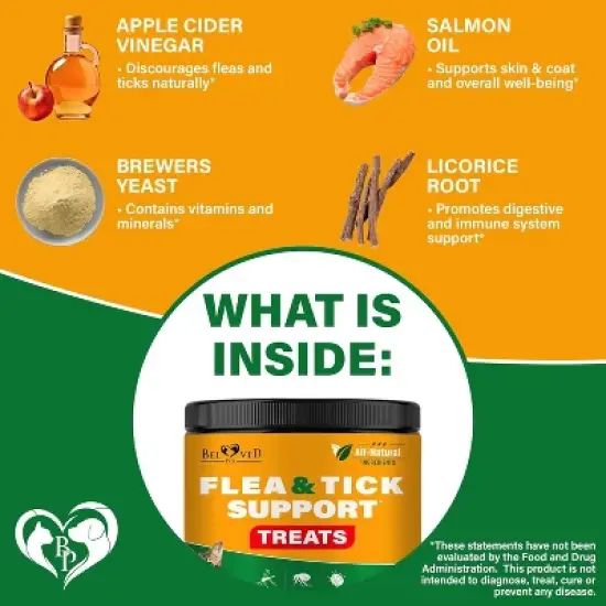 Beloved Pets Flea & Tick Support Chewable Treats with Chicken Flavor for Cats, 10 Oz - 1 Pack image {4}