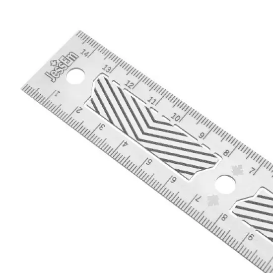 JessEm 07414 Stainless Steel 150mm Precision Ruler with Patented Flex Grip and Fade Resistant Markings image {2}