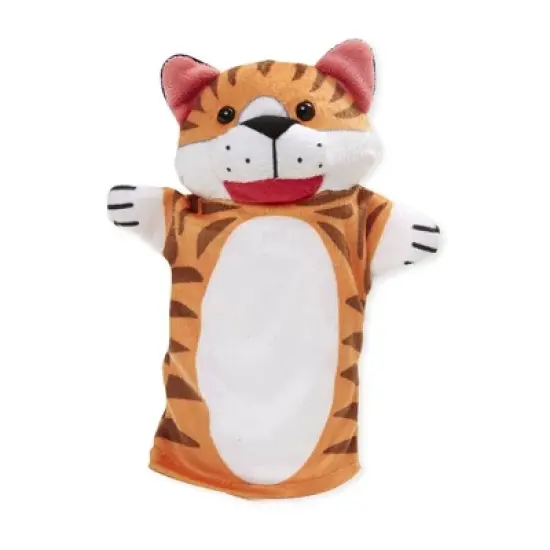 Melissa & Doug Zoo Friends Hand Puppets 4pk - Elephant, Giraffe, Tiger, and Monkey image {7}