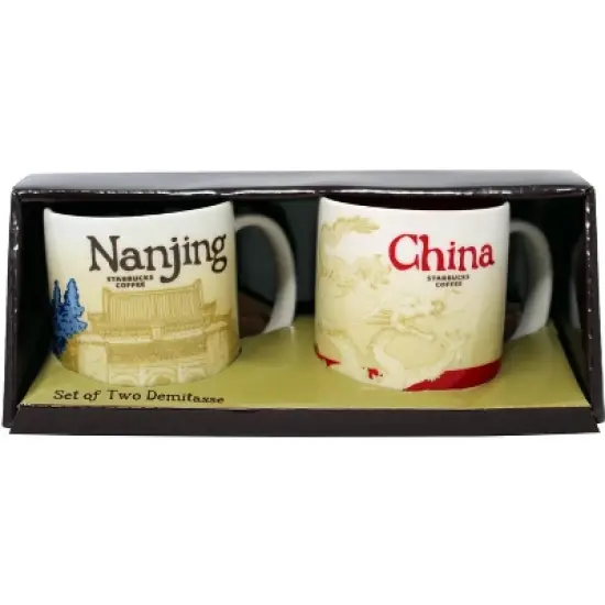 Starbucks Global Icon Series Nanjing and China Demitasse Mugs, 3 Oz (Set of 2) image {2}