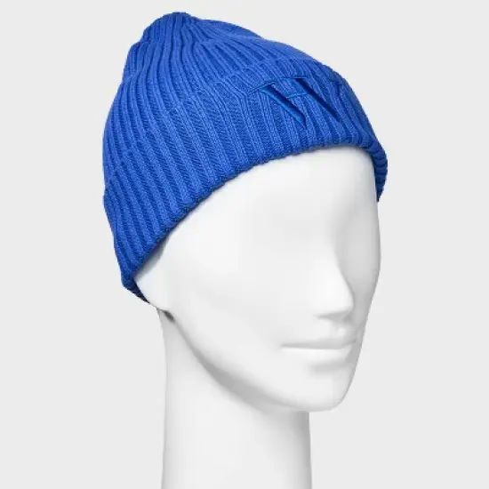 Houston White Adult Beanie - Blue image {1}