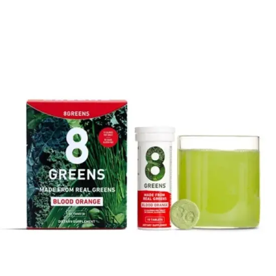 8Greens Single Tube Effervescent - Blood Orange - 10ct image {5}
