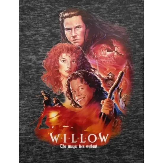 Willow Poster Art Crew Neck Short Sleeve Charcoal Heather Women's T-shirt image {1}