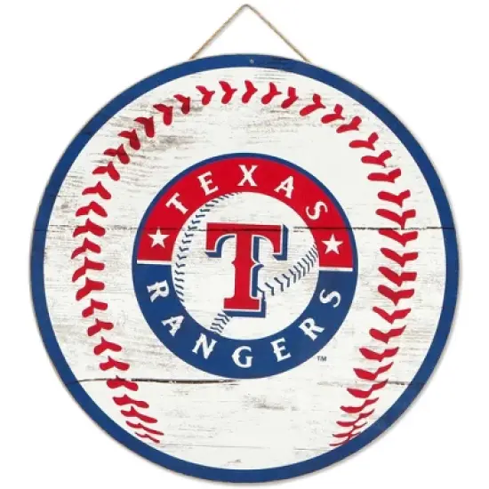 MLB Texas Rangers Baseball Wood Sign Panel image {4}