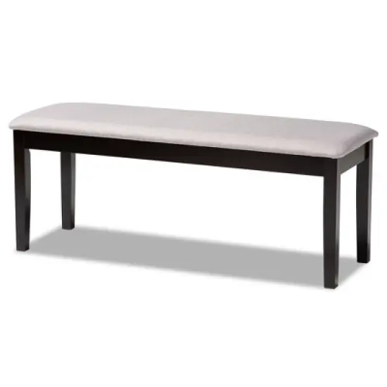 Teresa Fabric Upholstered and Wood Dining Bench - Baxton Studio image {6}