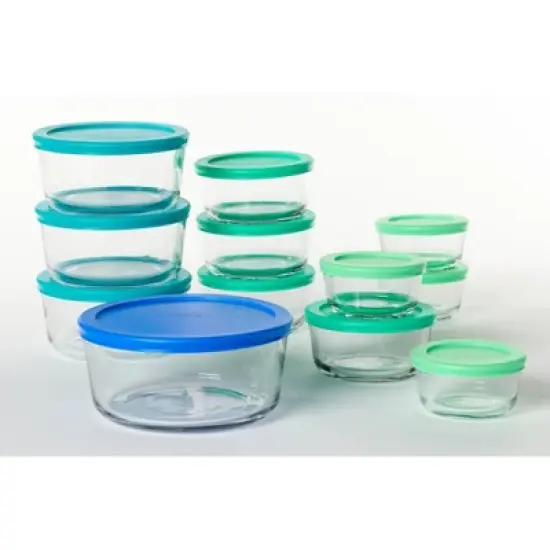 Anchor Hocking 24pc Glass SnugFit Food Storage Container Set: Oven & Freezer Safe, Microwave Safe Without Lid, Dishwasher Safe image {6}