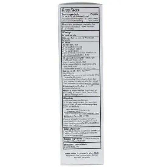 Fleet Laxative Saline Enema Extra Volume Lubricated Gentle Glide Tip, 7.8 oz image {3}