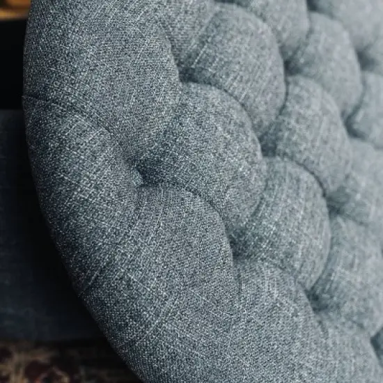 Large Round Tufted Storage Ottoman with Lift Off Lid - WOVENBYRD image {11}