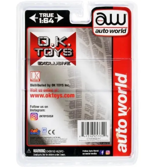 2019 Chevrolet Silverado LTZ Z71 Pickup Truck Red with Black Stripes Limited Ed to 2496 pcs 1/64 Diecast Model Car by Auto World image {1}