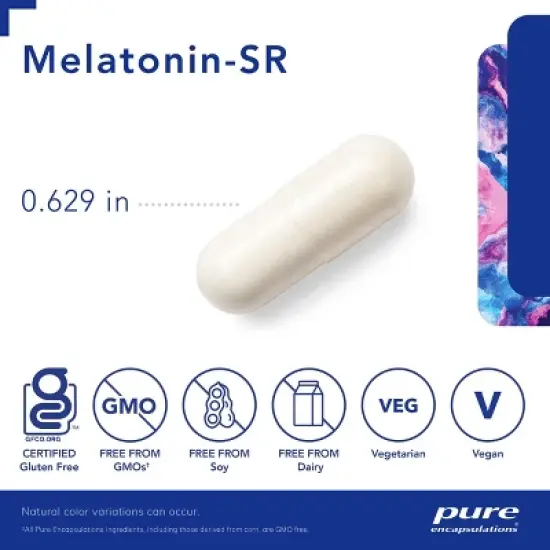 Pure Encapsulations Melatonin-SR - Extended Release Melatonin - Supports Restful Sleep* - Sleep Supplement - Gluten Free & Vegan image {2}