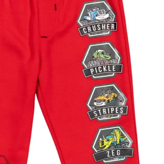 Blaze and the Monster Machines Toddler Boys Fleece Pullover Hoodie Pant Set Gray/Red  image {6}