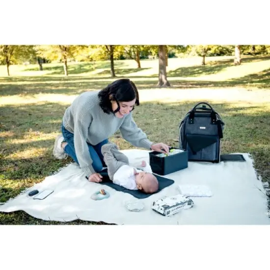 Baby Brezza Lucia Back Pack Diaper Bag - Gray image {8}