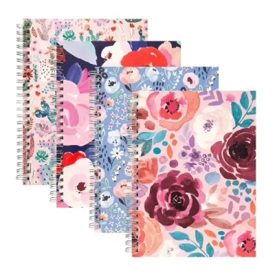 greenroom 80pg Ruled Notebook 5.875"x8" Floral (Designs May Vary): Spiral Soft Cover Journal, Multicolor, 6x8 Inches image {12}
