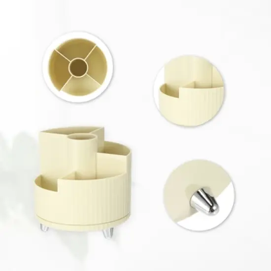 Unique Bargains Home Office Bathroom Rotating 360-Degree Rotatable Makeup Organizer 1 Pc image {5}