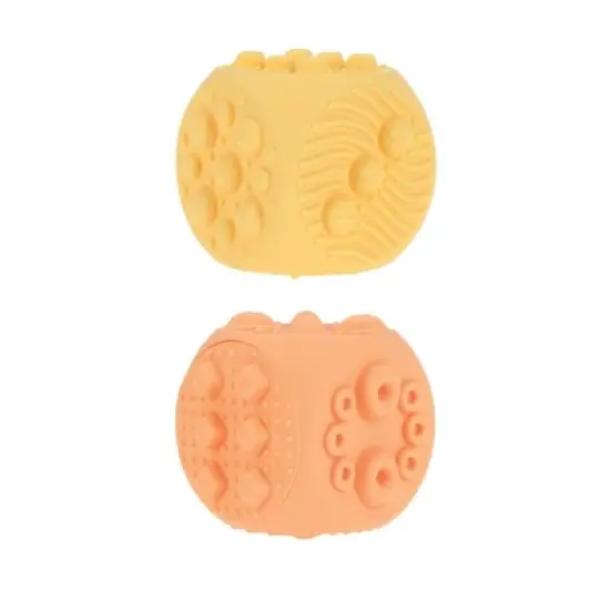Nuby Silicone Block Poppers - Neutral - 2pk image {7}