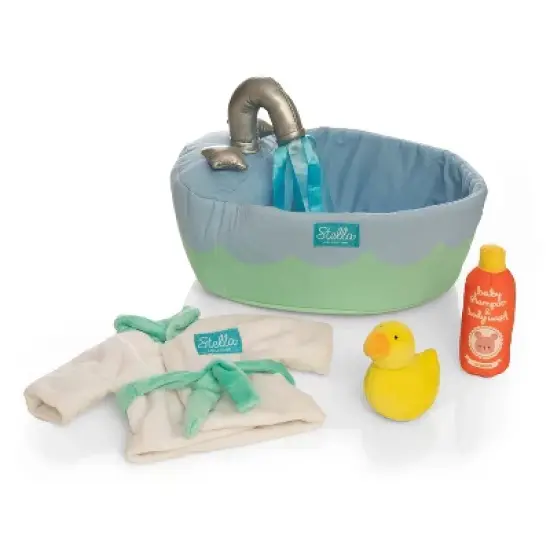 Manhattan Toy Stella Collection 2021 New Release Soft Bath Playset and Accessories for 12" and 15" Soft Dolls image {2}