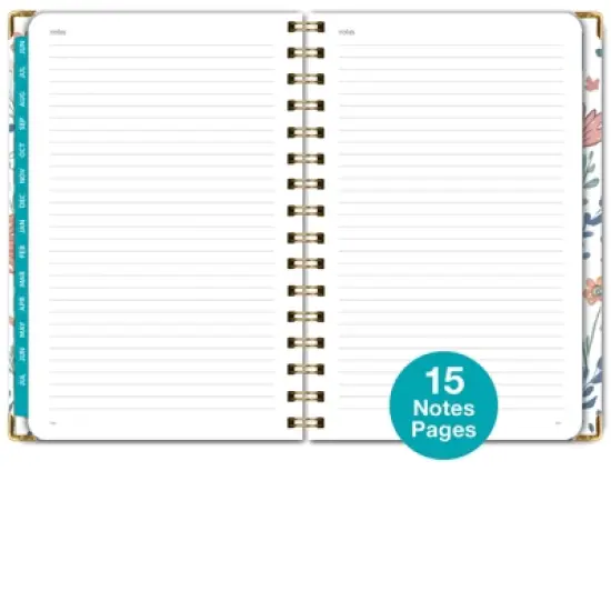 Global Printed Products Hardcover AY 2025-2026 Fashion Planner - 5.5"x8" (Colorful Botanicals) image {3}