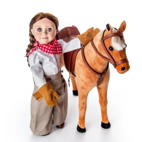 The Queen's Treasures 18 In Doll Chestnut Pony, Saddle, Reigns, and Blanket image {3}