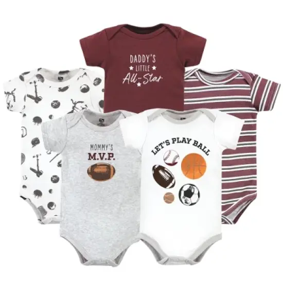 Hudson Baby Unisex Baby Cotton Bodysuits, Ball image {10}