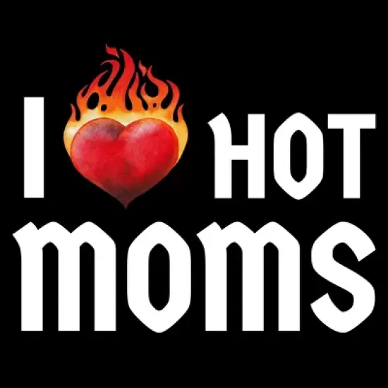 Men's Design By Humans I Love Hot Moms Heart By Metavera Tank Top image {1}