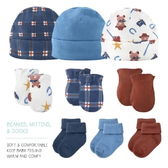 The Peanutshell Yellowstone 16-Piece Newborn Baby Layette Gift Set in Blue/Red, 0-3 Months image {5}