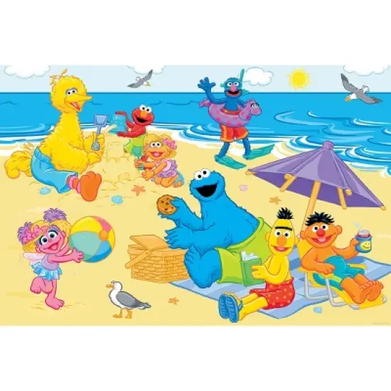 Sesame Street "Fun in the Sun" - 24 Piece Giant Floor Puzzle, Ages 3+ image {2}