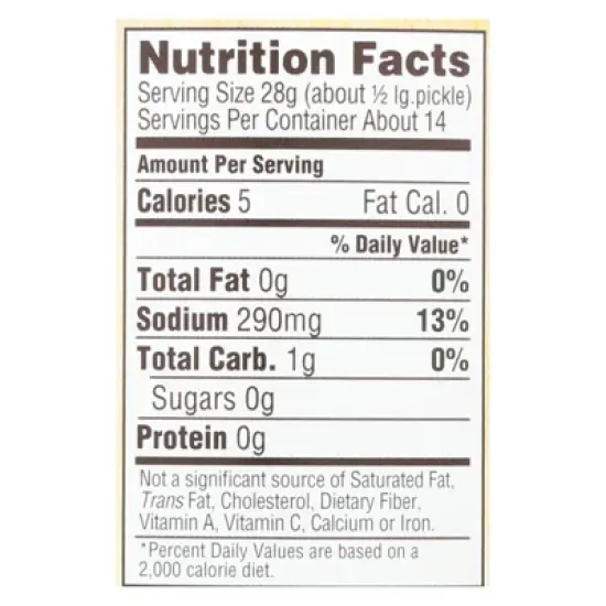 Woodstock Foods Organic Whole Kosher Dill Pickles - Case of 6/24 oz image {5}