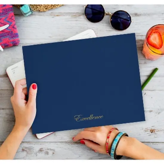 Great Papers Excellence Certificate Holders 9.34" x 12" Blue/Gold 5/Pack (2017044) image {3}