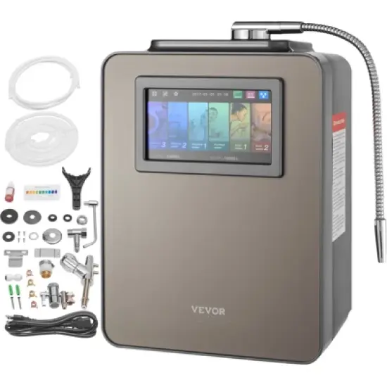VEVOR Alkaline Water Ionizer Machine, pH 2.5-11.2 Alkaline Acidic Hydrogen Water Purifier, 6 Water Settings Home Filtration System, Up to -850mV ORP image {8}