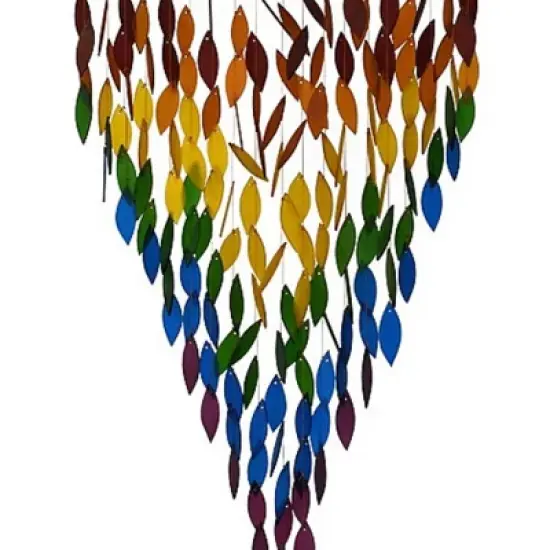 Home & Garden Premiere Rainbow Chime  -  One Windchime 35.0 Inches -  Waterfall Driftwood  -  Geblueg604  -  Glass  -  Multicolored image {1}
