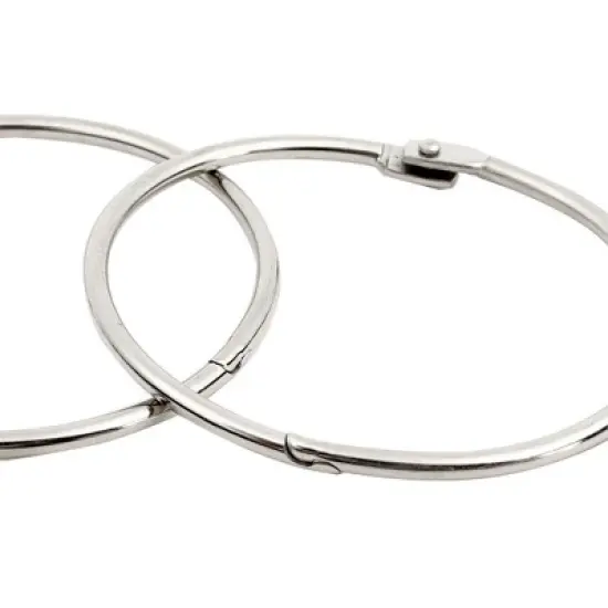 Unique Bargains 3" Inner Diameter Looseleaf Binder Rings for Scrapbooking Book 2 Pcs Silver Tone image {4}