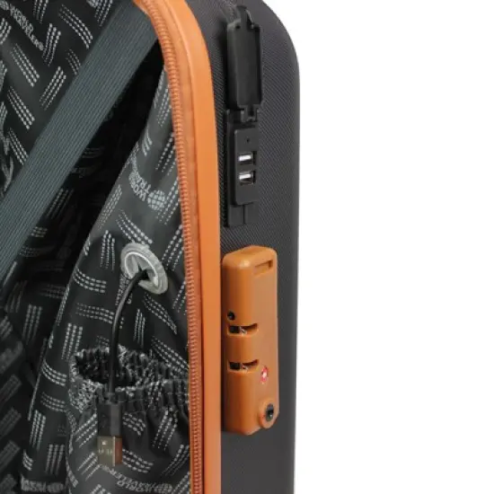 World Traveler Smart Hardside 3-Piece Luggage Set With USB Port image {5}