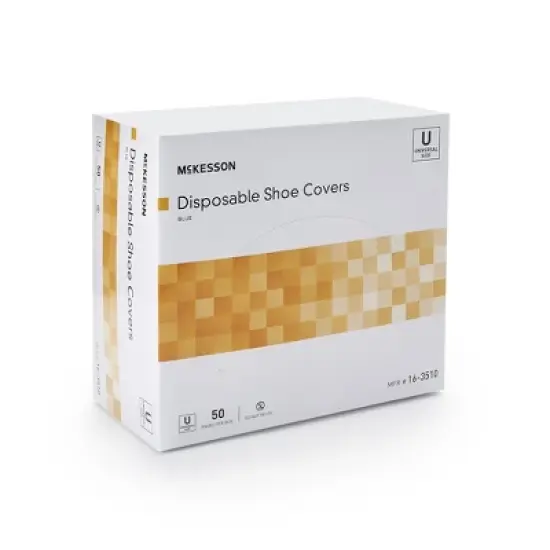 McKesson Blue Shoe Cover One Size Nonskid Sole 16-3510 100 Ct image {3}