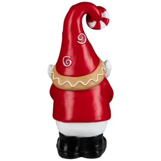 Northlight Gnome Holding Gingerbread Snowflake Cookie Christmas Decoration - 11.5" - Red image {10}