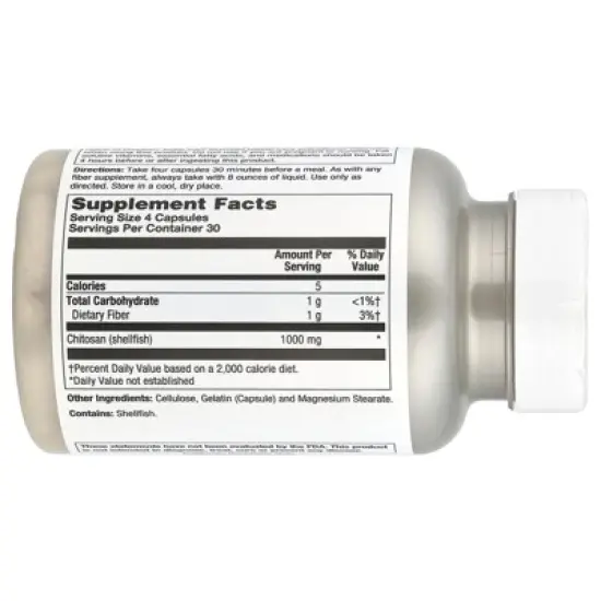 Natural Balance Chitosan 1000mg Fiber Supplement | Healthy Weight Management Formula with Chitosan for Fat Binding Support | Marine Sourced | 120 Caps image {1}