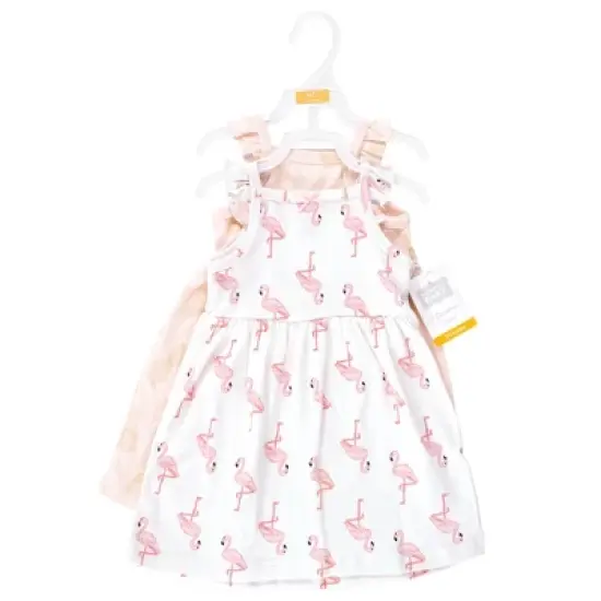Hudson Baby Infant Girl Cotton Dresses, Flamingo Pineapple image {1}