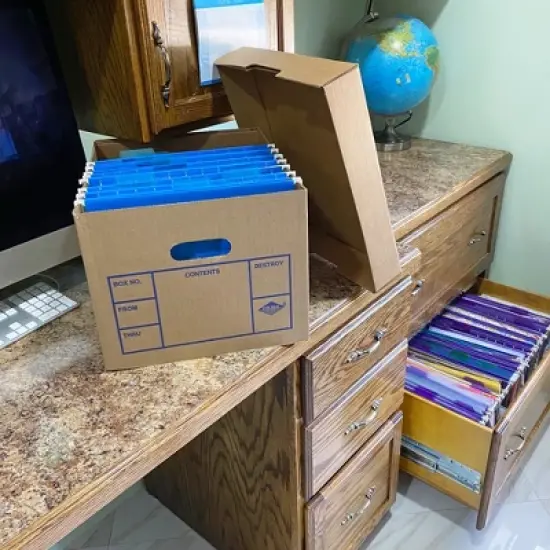 UBMOVE Office Moving Storage Boxes (12 Pk) Miracle File Moving Boxes 15"x12"x10" image {4}