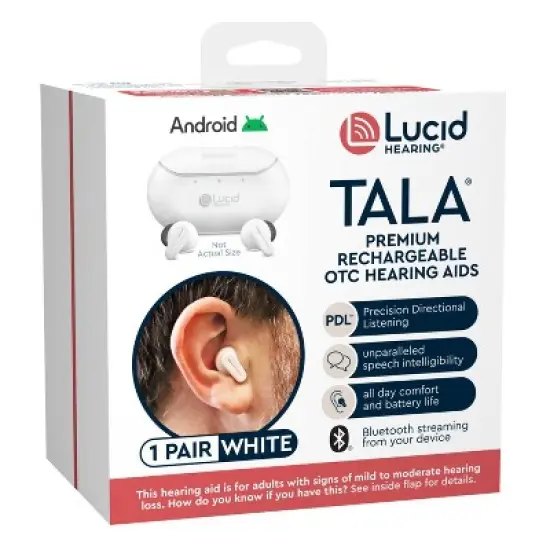 Lucid Audio Tala OTC Hearing Aids - White Android image {5}