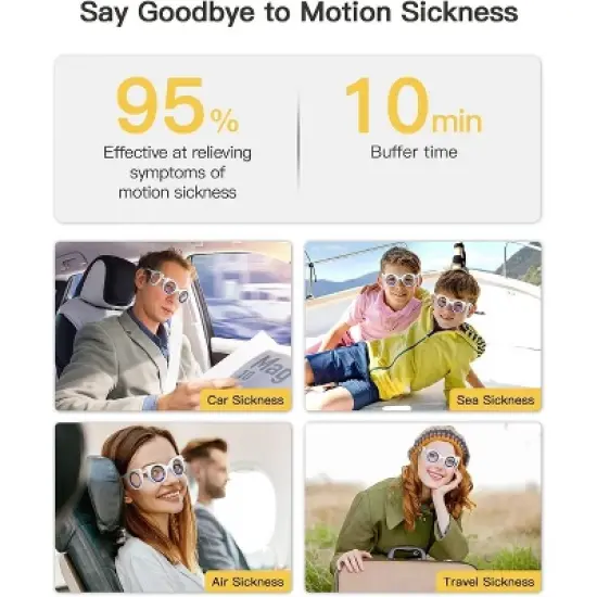 Motion Sickness Glasses Relieve Carsickness, Car Sickness Glasses, Relieve Carsickness Airsickness Seasickness Glasses, Anti Nausea Vertigo Glasses image {2}