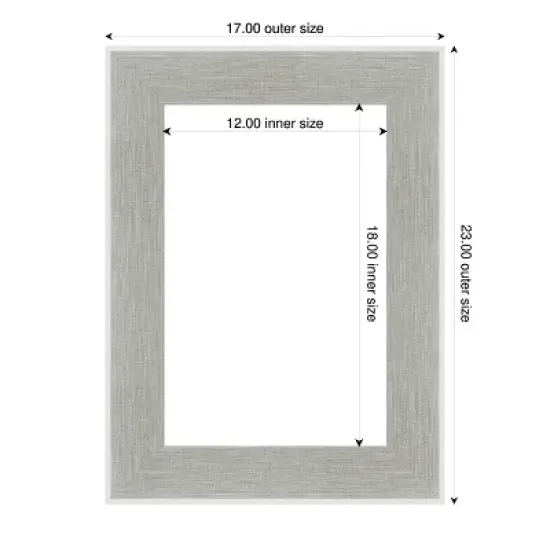 Amanti Art Glam Linen Grey Framed Dry Erase Magnetic Board image {4}