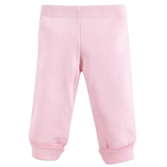 Touched by Nature Baby Girl Organic Cotton Preemie Layette 4pc Set, Pink Rose, Preemie image {2}