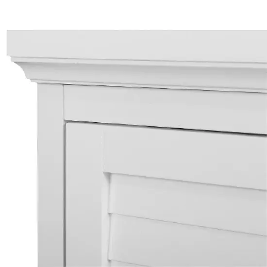 Slone White Shuttered Corner Cabinet - Elegant Home Fashion image {6}