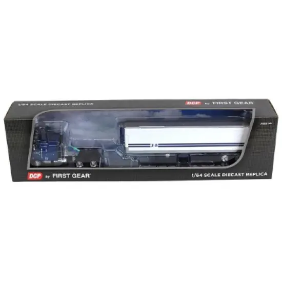 Die Cast Promotions 1/64 Blue & White Peterbilt 352 COE w/ 40' Vintage Reefer Trailer J&R Schugel Trucking 60-1471 image {1}