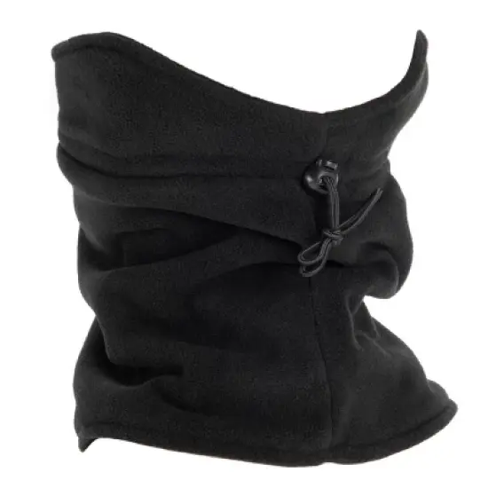 MUK LUKS Quietwear Unisex Fleece Neck Gaiter, Black, One Size Fits Most image {2}