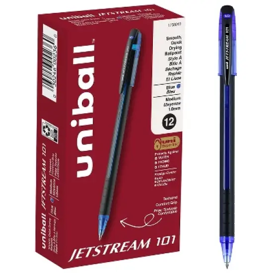 uni-ball JETSTREAM 101 Rollerball Pens Bold Point Blue Ink 892693 image {8}